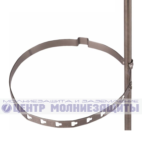 Держатель проводника 8-10 мм для водосточных труб 80-120 мм, нержавеющая сталь
