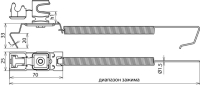 Держатель проводника на кровле с пружиной для коньковой черепицы DEHNsnap light h=16мм Rd=8мм пластик серый/NIRO